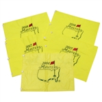 Five Masters Embroidered Flags - 2004, 2018(x2) & 2017(x2)