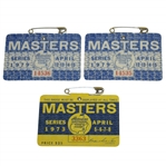 1973 Masters Series Badge #3363 with Two 1979 Masters Series Badges #14536 & #14535