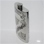 St. Andrews 'The Old Course' Pewter Flask with Course Layout - Excellent Condition