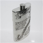 St. Andrews 'The Old Course' Pewter Flask with Course Layout - Excellent Condition