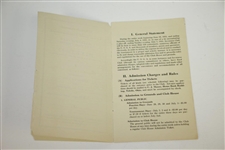 1931 National Open Golf Tournament at Inverness Club Rules & Regulations Pamphlet