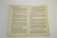 1931 National Open Golf Tournament at Inverness Club Rules & Regulations Pamphlet