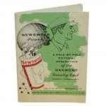 1953 Newsweek Presents Hole-by-Hole Pictorial Description of Oakmont CC Fold Out Booklet