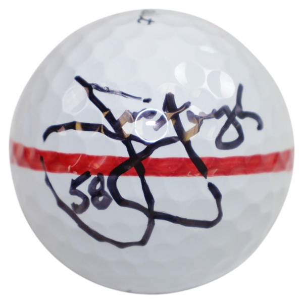 Jim Furyk Signed 58 Titleist Pro-V1x Logo Golf Ball JSA #DD31691