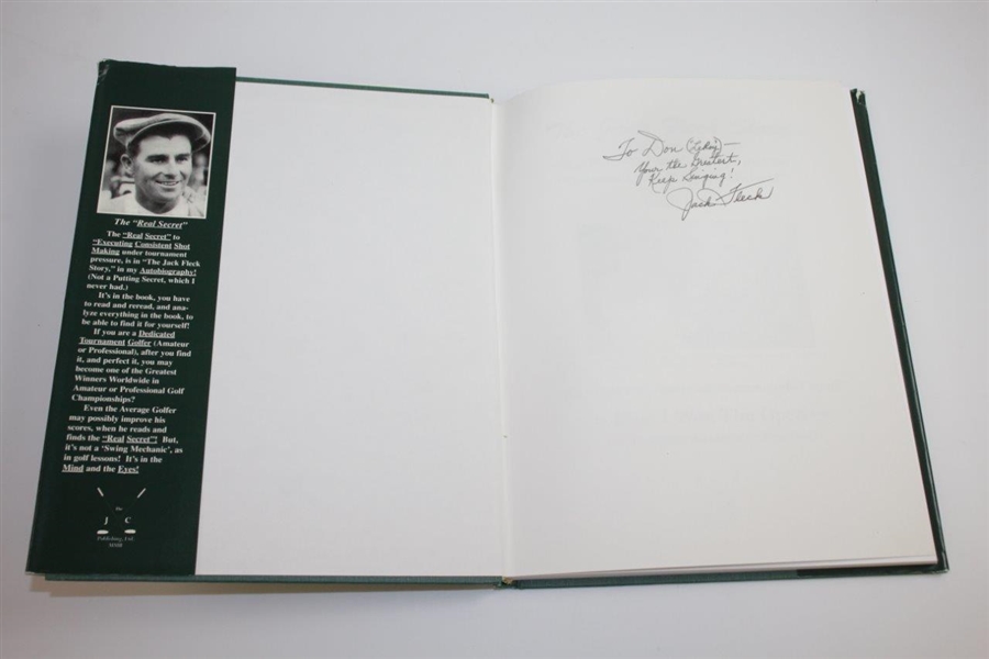 Jack Fleck Signed 'The Jack Fleck Story' Collector's Edition Book to Don Cherry JSA ALOA