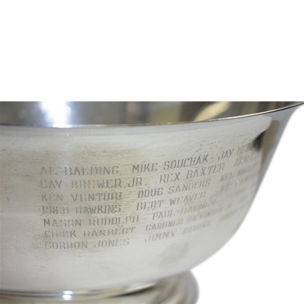 1961 Masters Field Engraved Sterling Bowl Gifted to Harvey & Betty Raynor - Wow!
