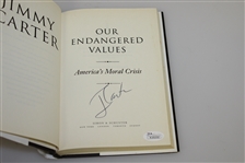 Jimmy Carter Signed 'Our Endangered Values' Book JSA #K35232