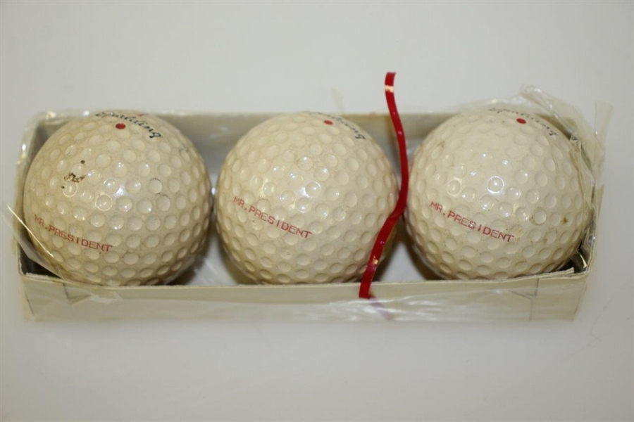 Dwight D Eisenhower's Personal Mr President Spalding Golf Ball Sleeve