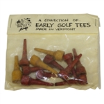 Vintage Set of Red & Yellow Early Golf Tees - Made in Vermont - Crist Collection