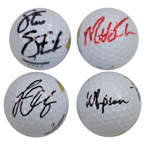 Stricker, Kuchar, Simpson, & Oosthuizen Signed President's Cup Logo Golf Balls JSA ALOA