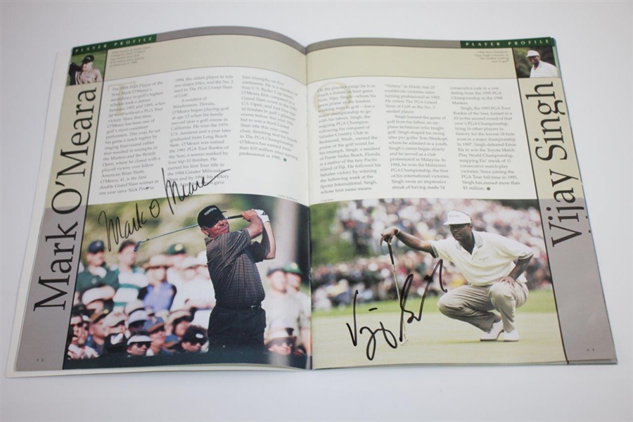 Tiger Woods & 3-1998 Major Champs, Signed 'The PGA Grand Slam of Golf' Magazine JSA ALOA