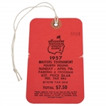 1957 Masters Tournament Final Round Ticket #5501 with Original String