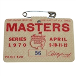 1970 Masters SERIES Badge #56 with Original Pin - Low Number!