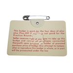 1970 Masters SERIES Badge #56 with Original Pin - Low Number!