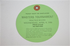 1986 Masters Tournament Wednesday Ticket #07847 - Gary Koch Par 3 Champ
