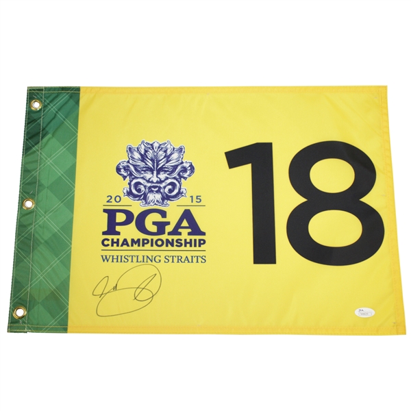 Jason Day Signed 2015 PGA Championship at Whistling Straits Flag JSA #N48639