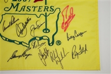 Doug Ford's 2007 Masters CHAMPS Dinner Signed Flag with Arnie, Jack, Seve Middle JSA ALOA