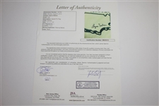 Byron Nelson Signed 1999 Masters Tournament Embroidered Flag JSA FULL #BB29315