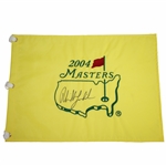 Phil Mickelson Signed 2004 Masters Tournament Embroidered Flag JSA ALOA