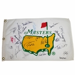 1993 White Masters Champs Flag Signed by Palmer, Tiger, Jack, Seve, & 20 others JSA ALOA