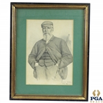 Tom Morris Photo Engraving with Facsimile Signature of Tom Morris Sr. - Framed