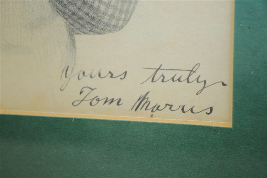 Tom Morris Photo Engraving with Facsimile Signature of Tom Morris Sr. - Framed