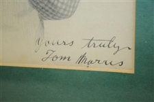 Tom Morris Photo Engraving with Facsimile Signature of Tom Morris Sr. - Framed