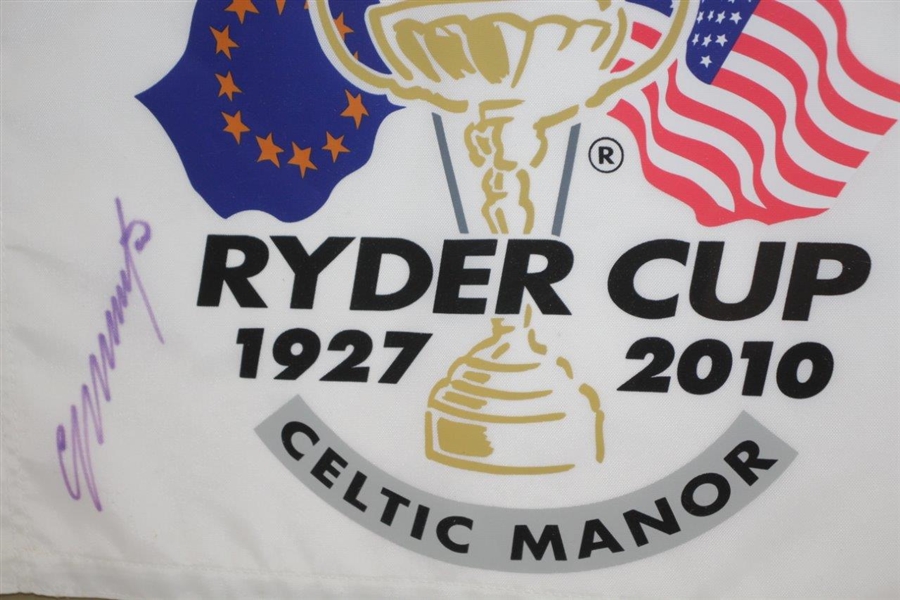2010 Ryder Cup at Celtic Manor Signed by Captains Corey Pavin & Colin Montgomerie JSA ALOA