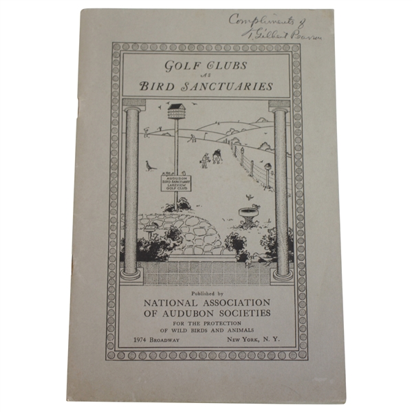 Bobby Jones' 1926 'Golf Clubs as Bird Sanctuaries' Book - Scarcest Written Work