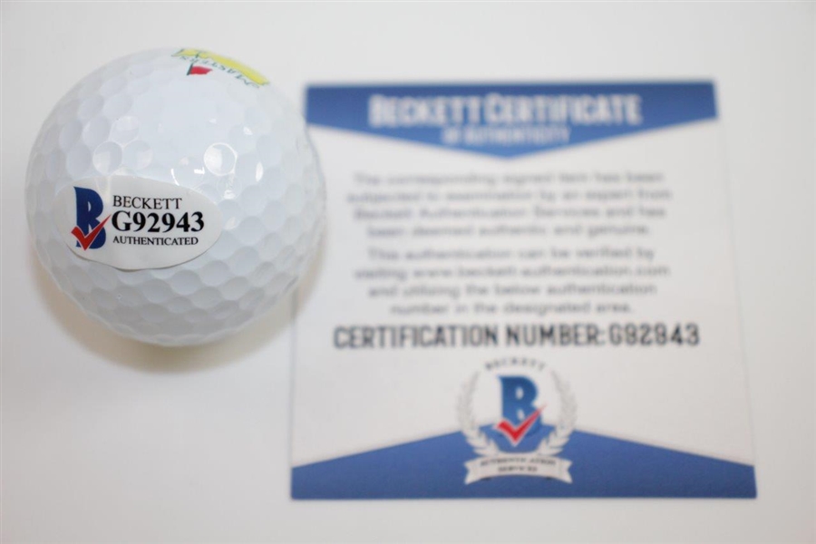 Jim Furyk Signed Masters Logo Golf Ball with '58' Notation BECKETT #G92943