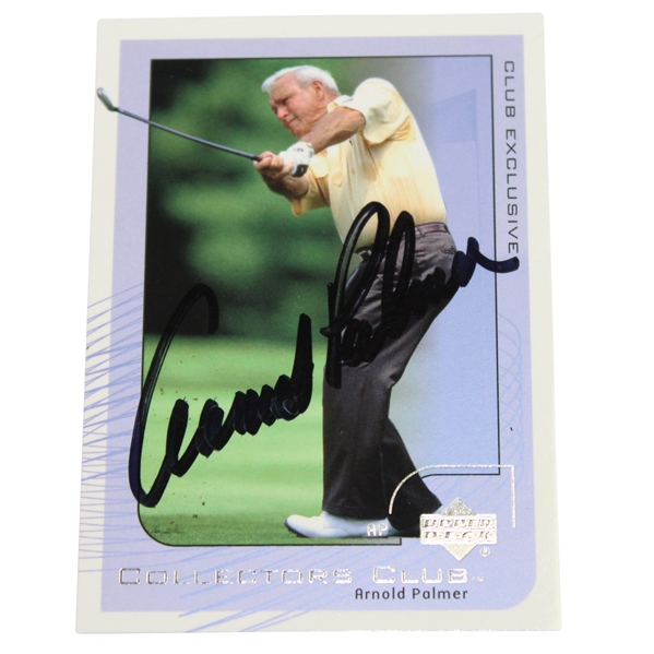 Arnold Palmer Signed Upperdeck 'Collectors Club' Golf Card JSA COA
