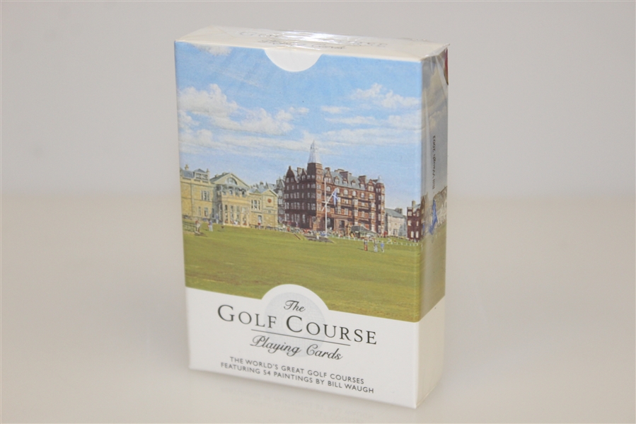 Baltusrol Porcelain Card Holder with Commemorative Playing Cards by Artist Bill Waugh