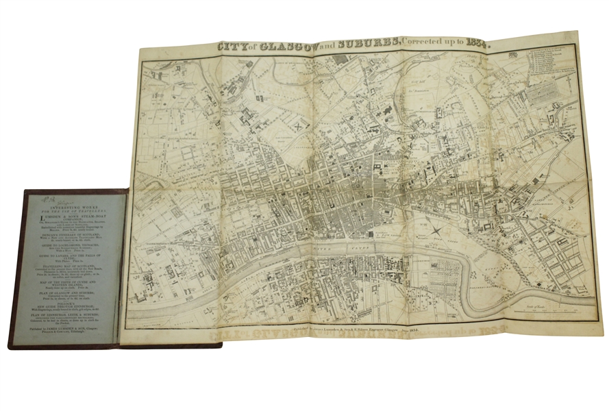 1834 Lumsden & Son's Plan of Glasgow and Suburbs Map/Booklet
