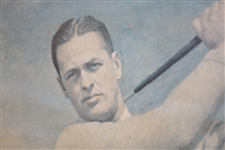 Bobby Jones Signed Thomas E. Stephens USGA Print Display With Best Regards, Bob Jones JSA ALOA