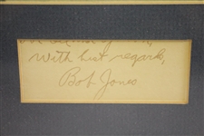 Bobby Jones Signed Thomas E. Stephens USGA Print Display With Best Regards, Bob Jones JSA ALOA