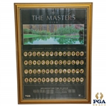 1994 The Masters Japanese Broadcasting Time Display Poster with Champs 1934-1992
