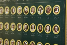 1994 The Masters Japanese Broadcasting Time Display Poster with Champs 1934-1992