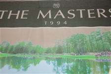 1994 The Masters Japanese Broadcasting Time Display Poster with Champs 1934-1992