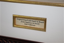 Pencil and Pastel On Board Signed by Artist Fielyen - Framed