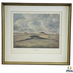 1970 Ltd Ed Stone Bridge at Swilcan Burn St. Andrews Lithograph - Old Golf Shop - Framed