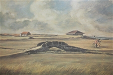 1970 Ltd Ed Stone Bridge at Swilcan Burn St. Andrews Lithograph - Old Golf Shop - Framed