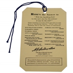 1931 Mixed Foursome Exhibition at The Scioto Country Club Sunday Ticket - Excellent Condition
