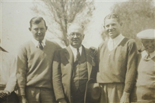 Early Golfers and Caddies Photo including Horton Smith - Framed
