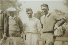 Early Golfers and Caddies Photo including Horton Smith - Framed
