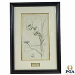 Undated Pen And Ink On Board Signed by Artist CF Lester - Framed