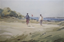 1990 The Caddie Artist's Proof Golf Print Signed by Artist Robert Wade - Gifted to The World Golf Hall Of Fame