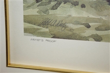 1990 The Caddie Artist's Proof Golf Print Signed by Artist Robert Wade - Gifted to The World Golf Hall Of Fame