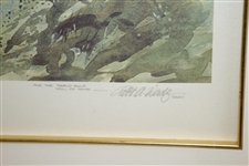 1990 The Caddie Artist's Proof Golf Print Signed by Artist Robert Wade - Gifted to The World Golf Hall Of Fame