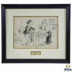 1902 Pen And Ink On Board Magazine Illustration Signed by Artist L.M. Glakens - Framed