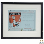 1895 Vol 1 No. 5 Golfing Magazine For Sale Here Ad - Framed